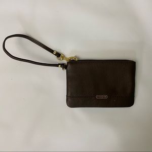 Coach leather wristlet
